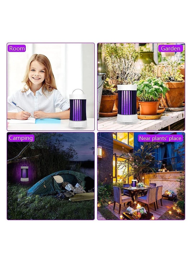 كابتن تيك صاعق حشرات كهربائي ، USB قابل لإعادة الشحن داخلي خارجي لقاتل الناموس مصباح مع مروحة ، قاتل حشرات كهربائي محمول للمنزل ، التخييم ، البعوض ، الفناء الخلفي ، الفناء - Image 3