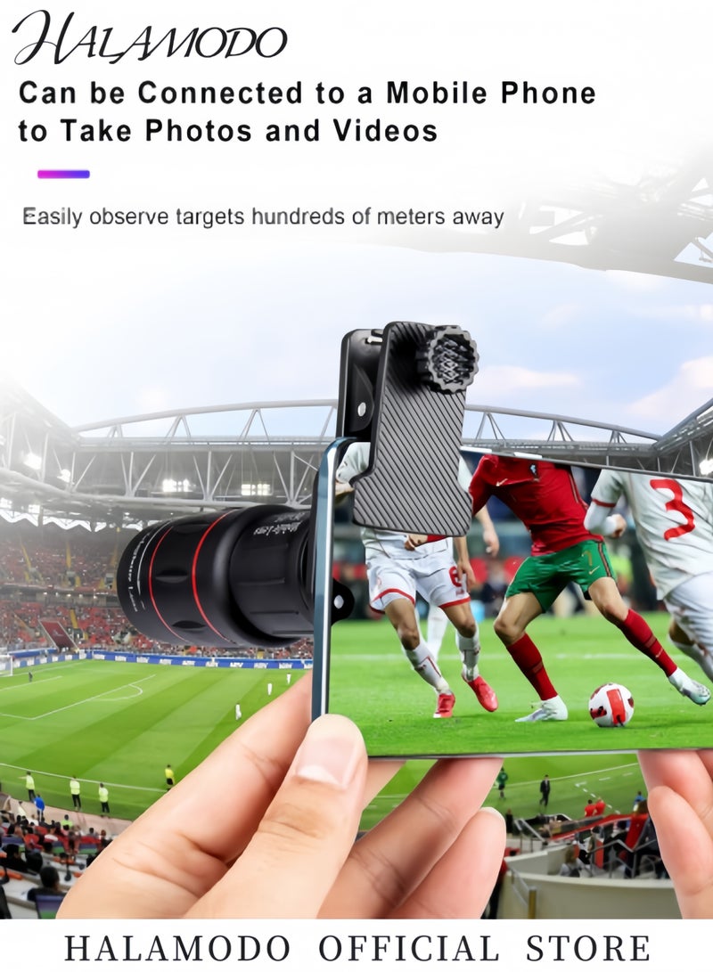 هالامودو عدسة كاميرا الهاتف المحمول العالمية 8x، عدسة تكبير تلسكوبية بمشبك، زاوية واسعة/ماكرو/عين السمكة/منظار متعدد الزوايا/CPL، لمعظم هواتف iPhone الذكية - Image 2