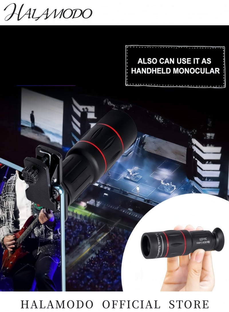 هالامودو عدسة كاميرا الهاتف المحمول العالمية 8x، عدسة تكبير تلسكوبية بمشبك، زاوية واسعة/ماكرو/عين السمكة/منظار متعدد الزوايا/CPL، لمعظم هواتف iPhone الذكية - Image 4