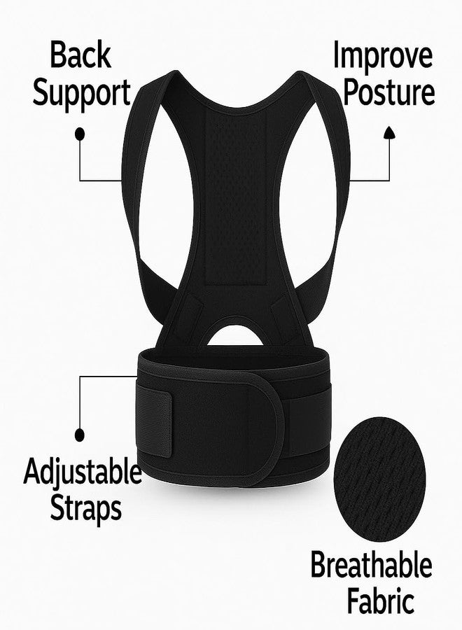Dr Helix Unisex Posture Correction Belt - Adjustable & Comfortable Support for Improved Posture, Back Pain Relief & Spinal Alignment - Ideal for Men & Women - (Pack of 1) - Image 2