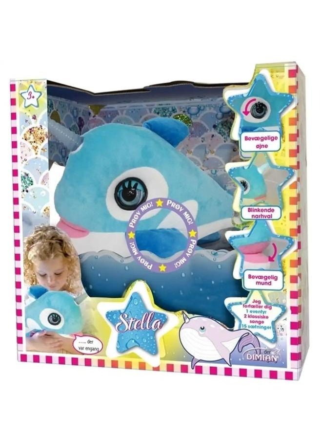 Dimian 22cm Plush Stella Whale With Fairy Tales In English Version  - Image 1