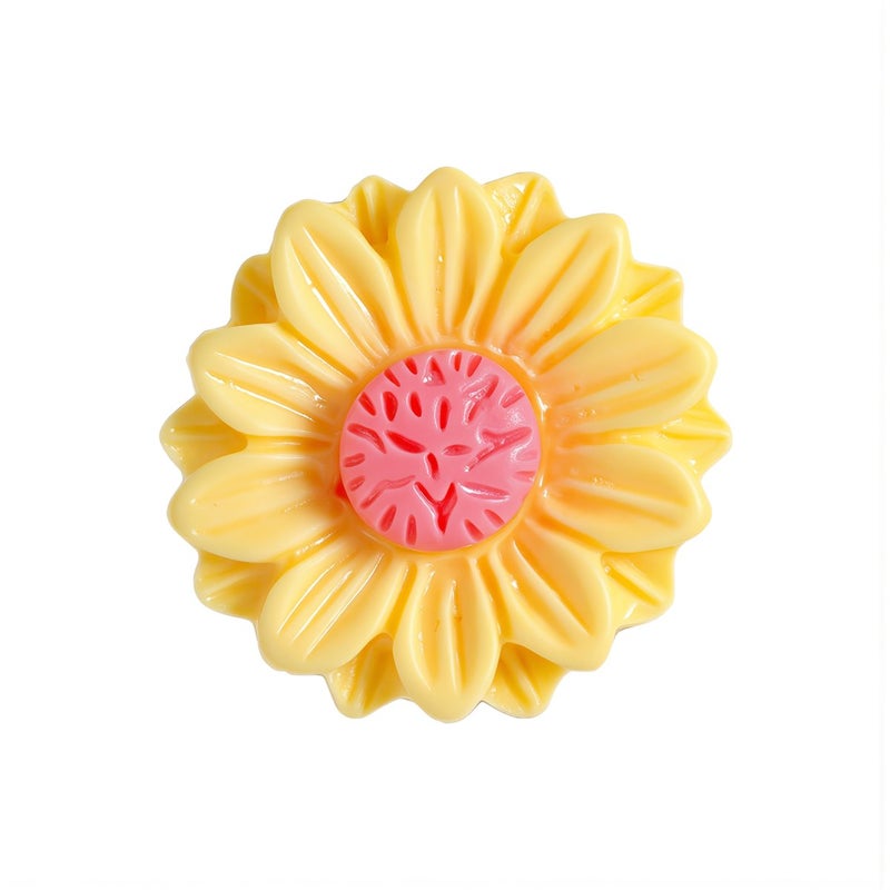 Sunflower Resin Flatback Charms 18mm Matte DIY Crafts Ornament Accessories for Decors - Image 3