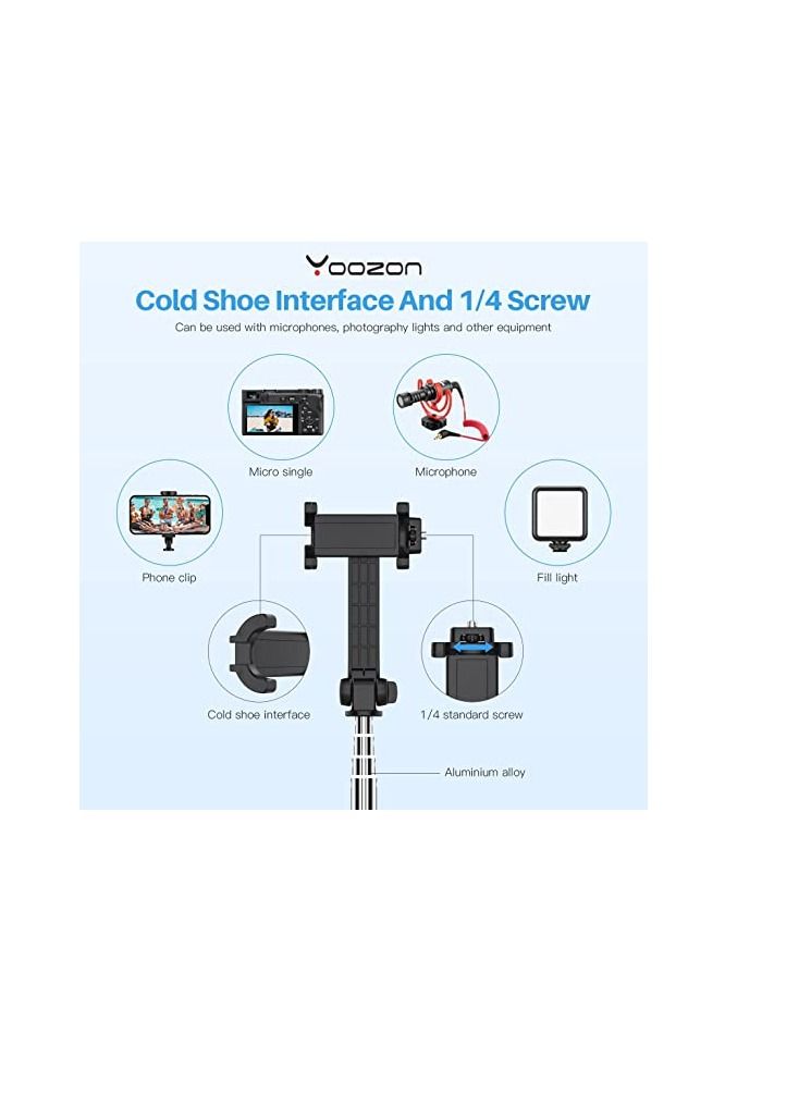 Phone Planet Yoozon Selfie Stick Tripod Bluetooth, Extendable Phone Tripod Selfie Stick with Wireless Remote Shutter for iPhone Xs MAX/XR/XS/X/8/8P/7/7P/6s/6, Galaxy S9/S8/S7/S6/Note 9/8, Huawei and More - Image 4