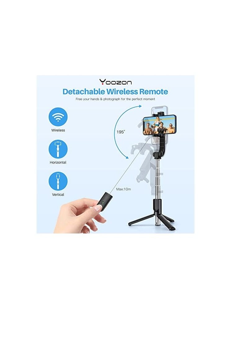 Phone Planet Yoozon Selfie Stick Tripod Bluetooth, Extendable Phone Tripod Selfie Stick with Wireless Remote Shutter for iPhone Xs MAX/XR/XS/X/8/8P/7/7P/6s/6, Galaxy S9/S8/S7/S6/Note 9/8, Huawei and More - Image 3