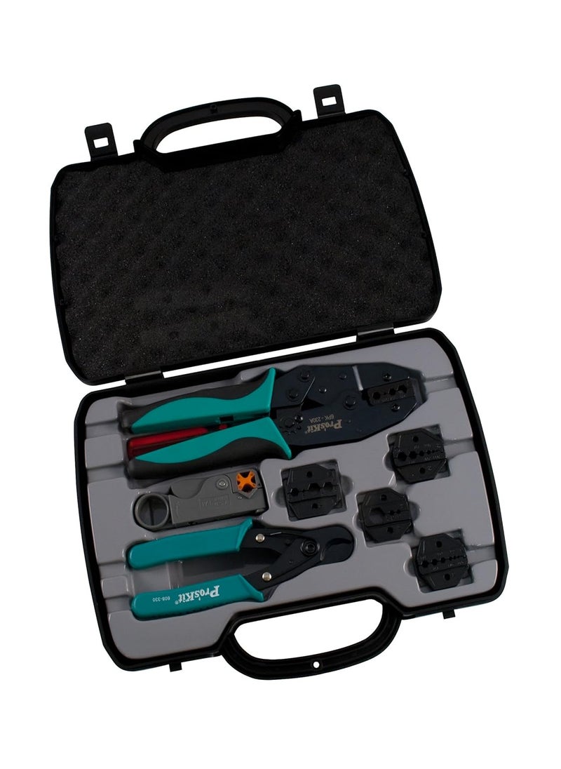 Proskit Proskit Coax Crimping Kit 5 Dies Rotary Stripper Pack of 1  - Image 1