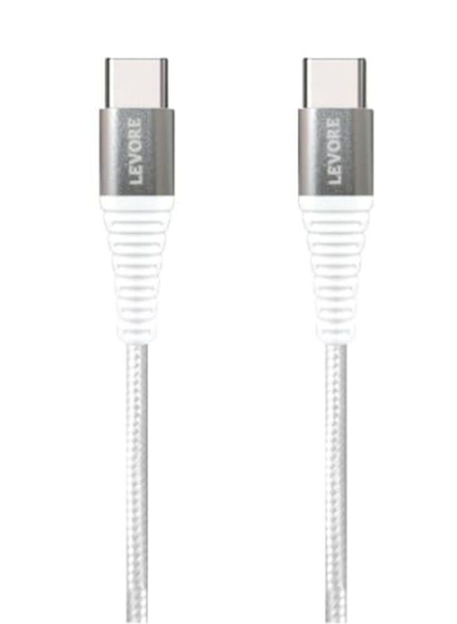 LEVORE Nylon Braided USB C to USB C Cable 1M 