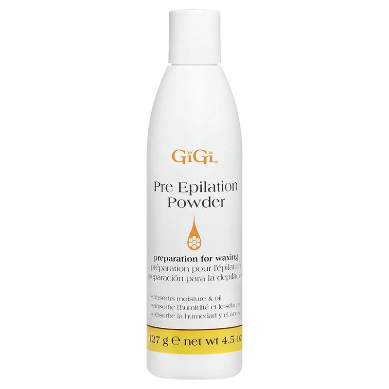 GiGi Pre-Epilation Waxing Powder for Hair Removal, Moisture-Absorbing Pre Wax Powder, 4.5 oz - Image 1