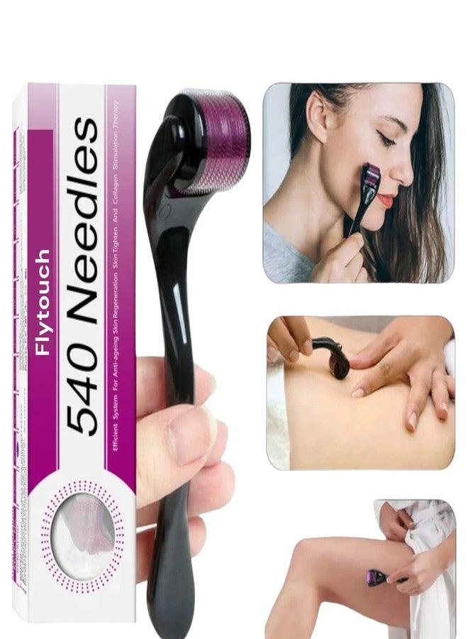 FlyTouch Skin Therapy Derma Roller Microneedle Roller for Men And Women | Repairs Damaged Hair, Activates Hair Follicles Reduces Acne Scars | Safe & Effective To Use (Derma Roller_1) - Image 1