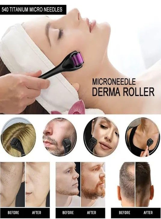FlyTouch Skin Therapy Derma Roller Microneedle Roller for Men And Women | Repairs Damaged Hair, Activates Hair Follicles Reduces Acne Scars | Safe & Effective To Use (Derma Roller_1) - Image 3