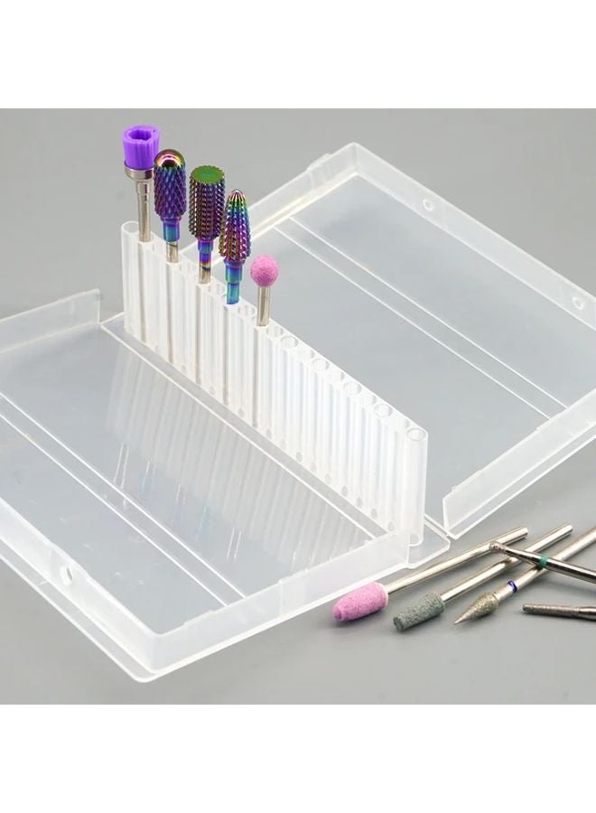 Transparent Mini Tool Organizer Box 20 Hole Storage for Workshop Salon DIY - Image 4