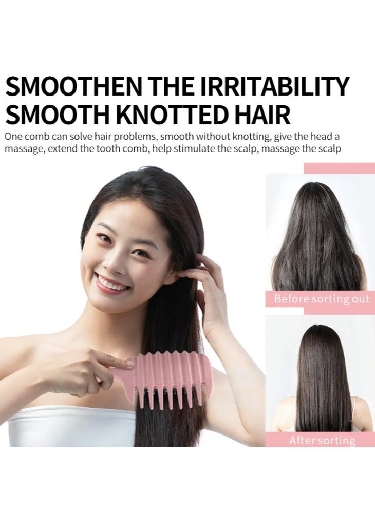 Fluffy Curl Defining Brush Curl Brush for Curly Hair Wet, Elastic Hair Styling Comb For Bounce & Volume, Durable Plastic Bristles & Comb Handle - Image 3