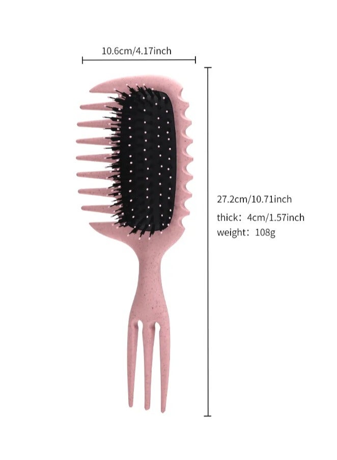 Fluffy Curl Defining Brush Curl Brush for Curly Hair Wet, Elastic Hair Styling Comb For Bounce & Volume, Durable Plastic Bristles & Comb Handle - Image 4