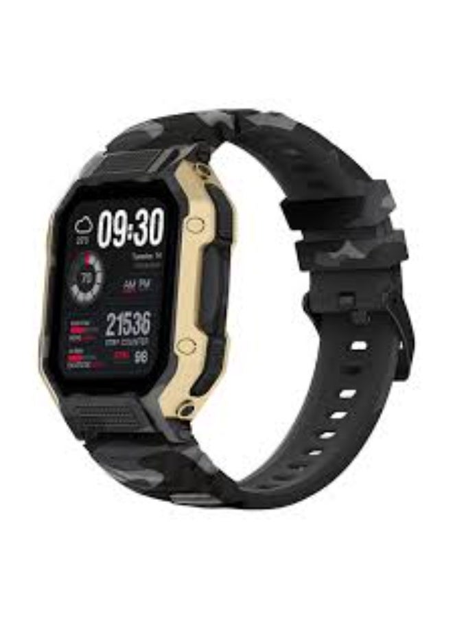 Fire-Boltt Shark 46.5mm (1.83) Smartwatch with Rugged Outdoor Design, Bluetooth Calling Smartwatch  (Camou Black Strap, Free Size) - Image 1
