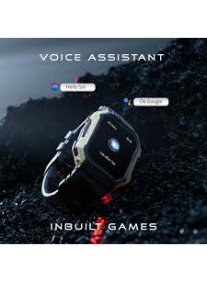 Fire-Boltt Shark 46.5mm (1.83) Smartwatch with Rugged Outdoor Design, Bluetooth Calling Smartwatch  (Camou Black Strap, Free Size) - Image 4