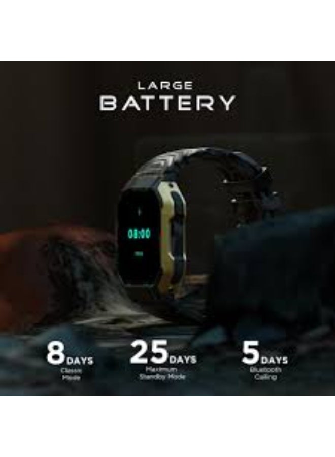 Fire-Boltt Shark 46.5mm (1.83) Smartwatch with Rugged Outdoor Design, Bluetooth Calling Smartwatch  (Camou Black Strap, Free Size) - Image 5