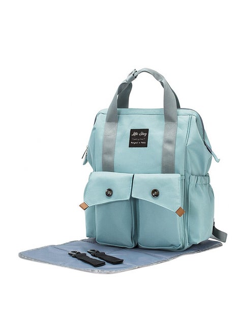 Elite Diaper Bag With Stroller Hooks And Changing Mat - Blue