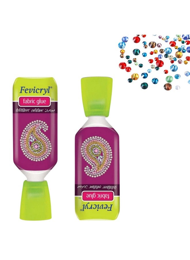 PINACO INDIA Fevicryl No-Stitch Fabric Glue - Strong & Quick-Drying Adhesive for Embellishments, Mirrors, Patches, Stones, Laces & Sequins - Perfect for Fabric Crafting & DIY Projects (30gm X 4 pack) - Image 4