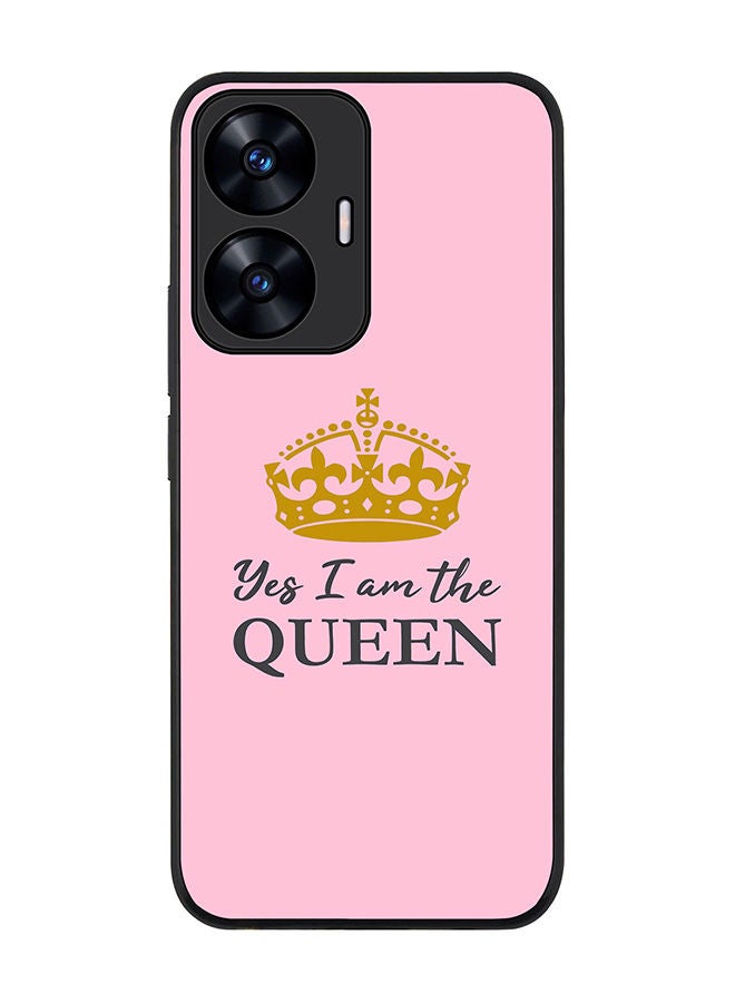 Stylizedd Rugged Black edge case for Realme C55 4G Slim fit Soft Case Flexible Rubber Edges Anti Drop TPU Gel Thin Cover -  Yes I'm the Queen - Image 1
