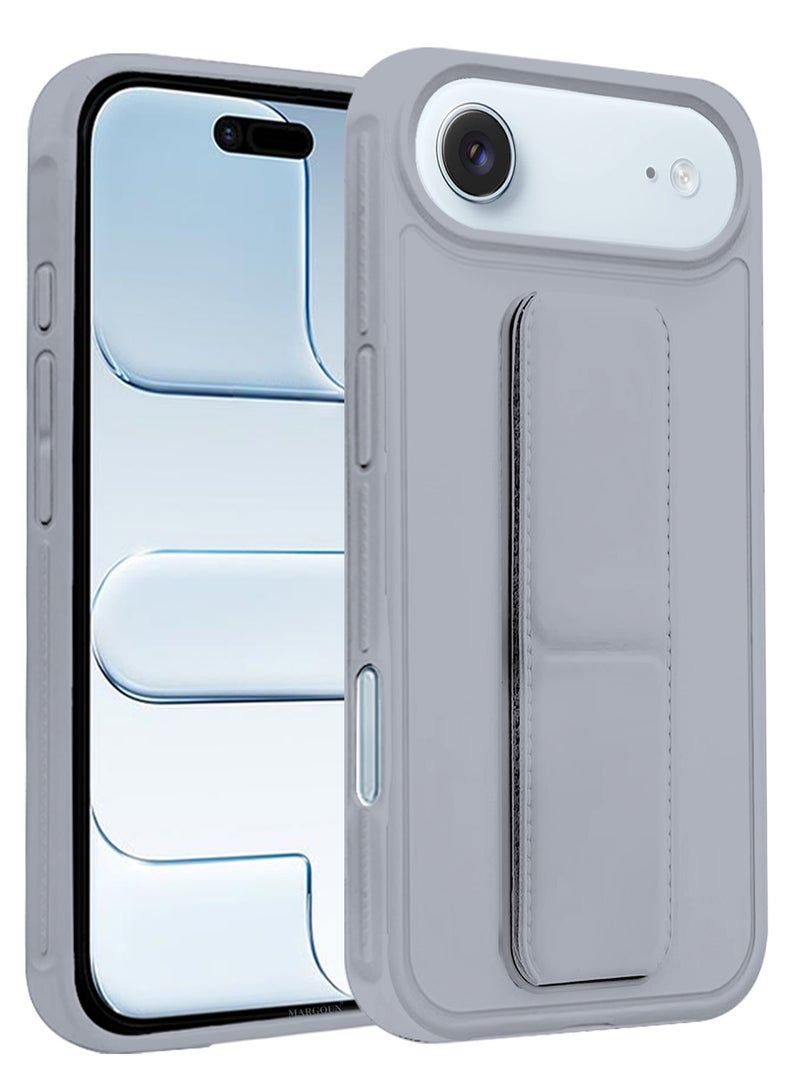 2 Packs Premium PU Leather Case for iPhone 17 Air with Stand Function Shockproof and Anti Scratch Finger Grip with 3D Screen Protector - Image 4