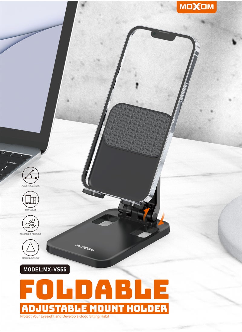 MOXOM MX-VS55 Folding Desktop Phone Stand Black  - Image 1