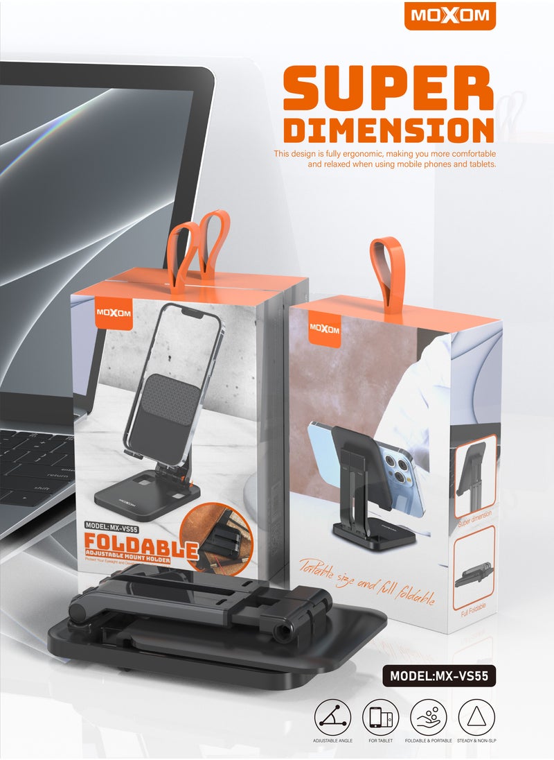 MOXOM MX-VS55 Folding Desktop Phone Stand Black  - Image 5
