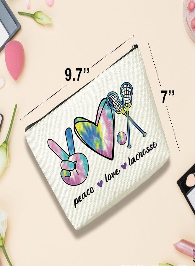 VicBou Lacrosse Gifts Funny Gifts for Women Girls Makeup Bag Watercolor Lacrosse Cosmetic Bag Friendship Gifts for Lacrosse Moms Team Member Players Lover Sister Birthday Mothers Day Graduation Christmas - Image 4