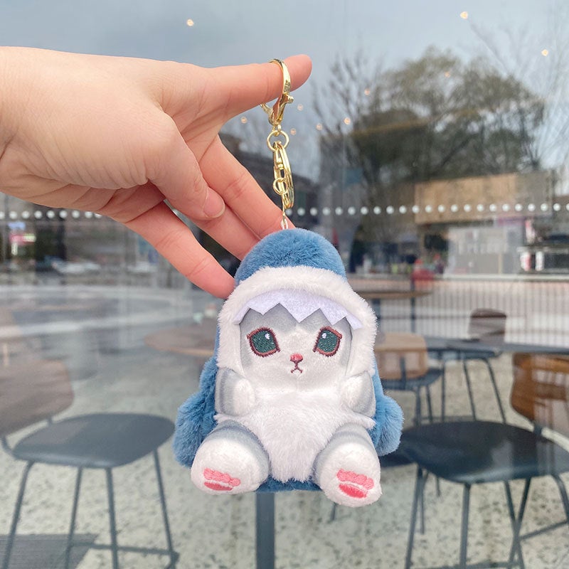 Cartoon Cat Plush Keychain Toy - Image 4
