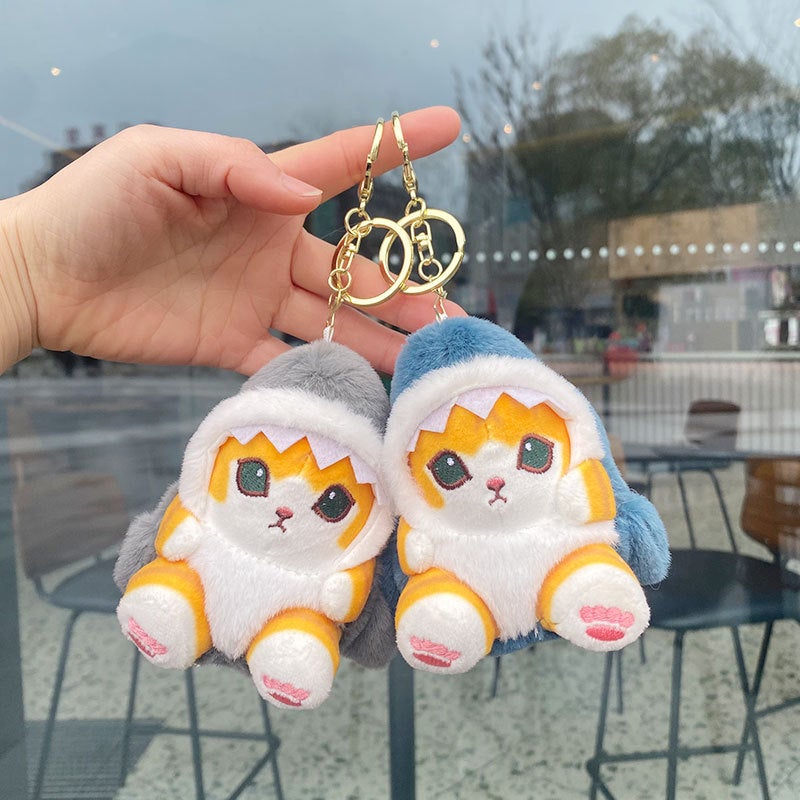 Cartoon Cat Plush Keychain Toy - Image 2