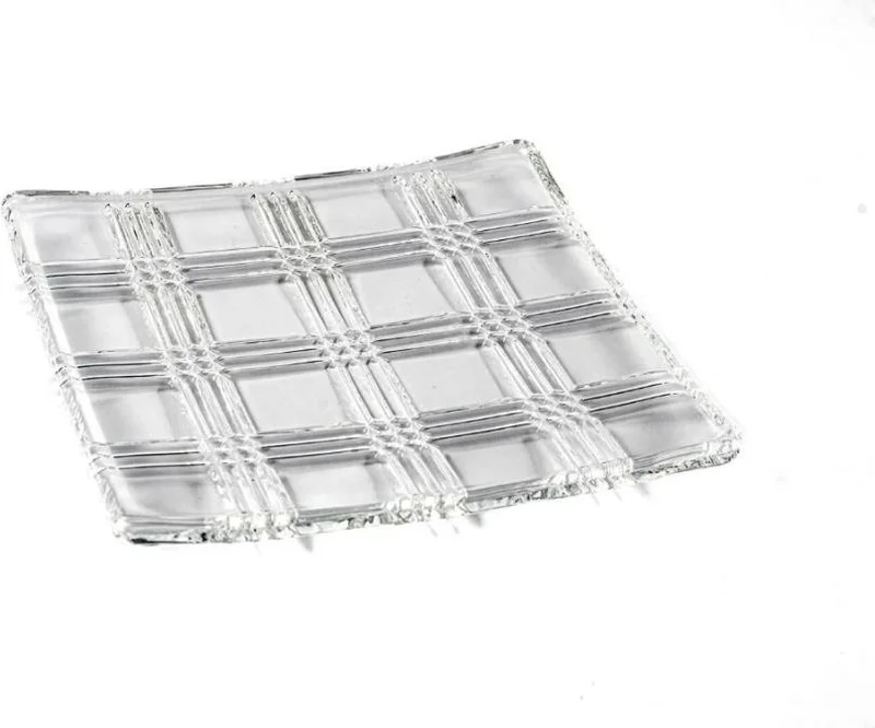 Mikasa Moor Square Stripe 6-Piece Glass Plate 17X17X2 cm