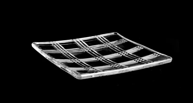 Mikasa Moor Square Stripe 6-Piece Glass Plate 17X17X2 cm