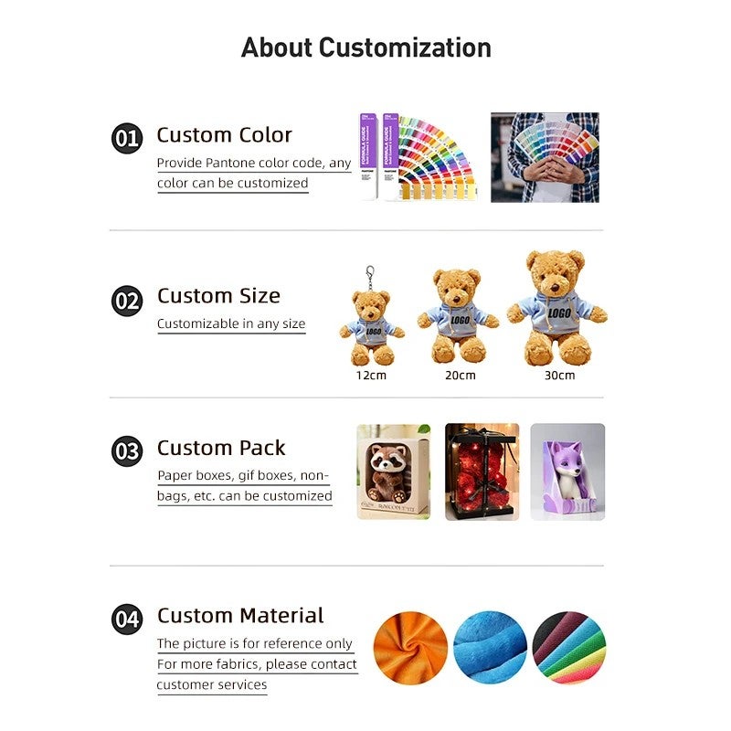 Y&D Shengye  Teddy Bear Plush Animal Children Activity Cute Doll Plushies Keychain Beauty  Gift Stuffed Teddy Bears - Image 4