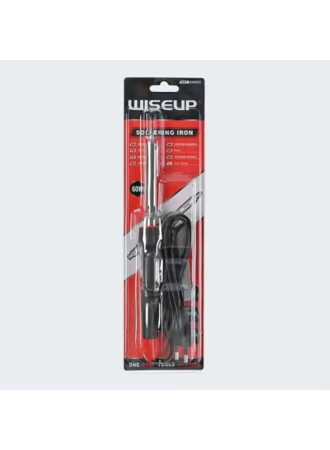 وايزأب مكواة لحام احترافية - 40 واط، عنصر تسخين كهربائي، مع مؤشر LED - أسود/أحمر