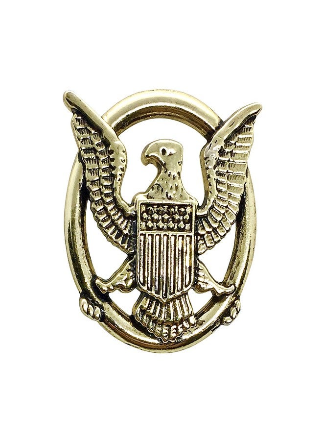 FURE Fabric & Metal Combo of Compass, Anchor & Eagle Button Badge Brooch (Antic Golden) for Men & Women - Image 5