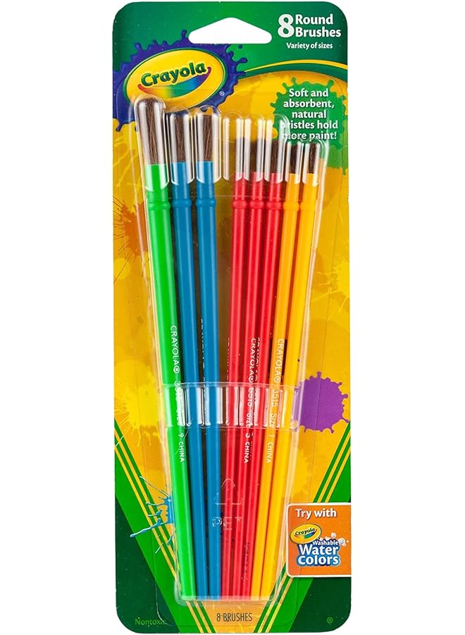 Crayola 8 Ct. Art And Craft Brush Set Blister Pack - Image 1