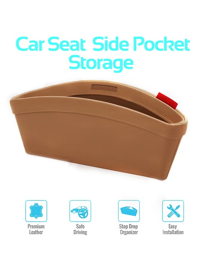 PROMATE Car Storage Organizer, Car Seat Side Pocket Storage Organizer for Wallet, Phones, Tablets Maps, Cash, Glasses  - Image 2