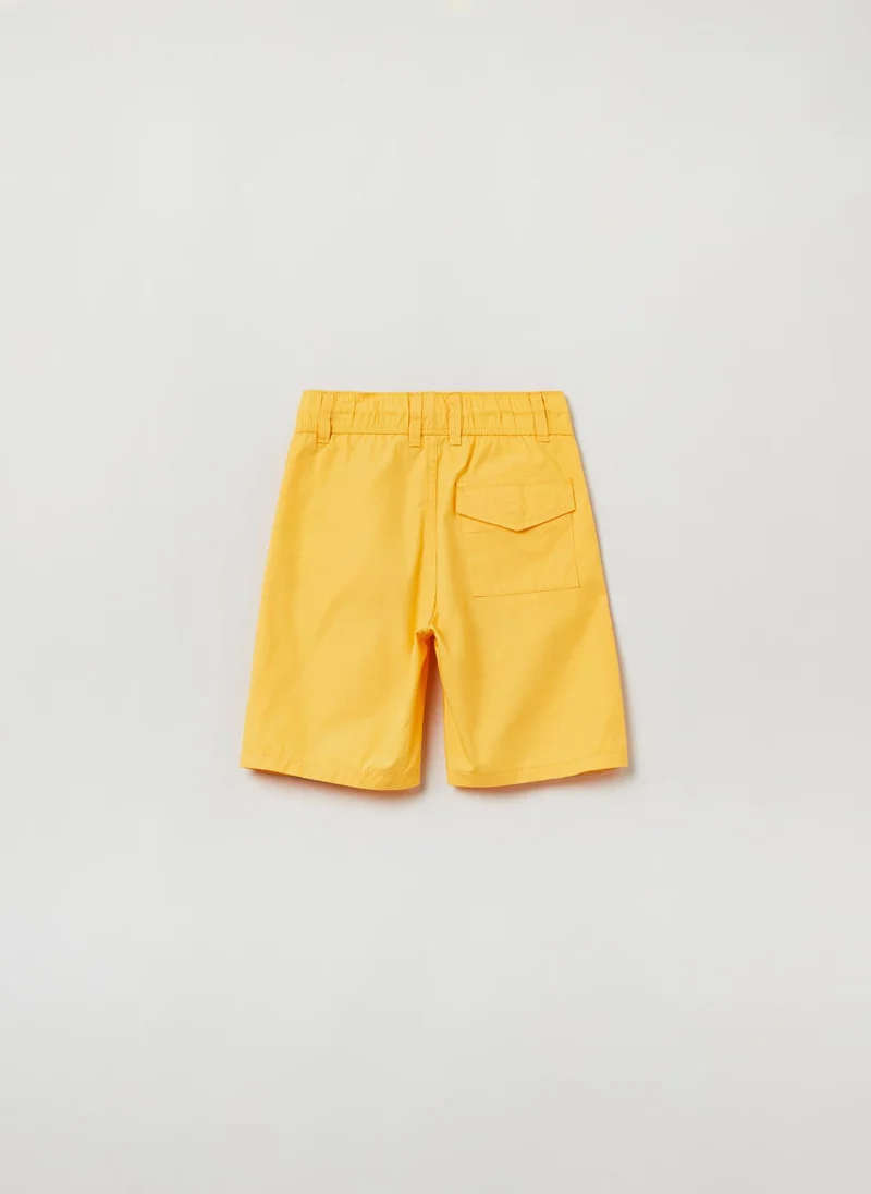 Ovs OVS Cotton Bermuda Shorts With Drawstring