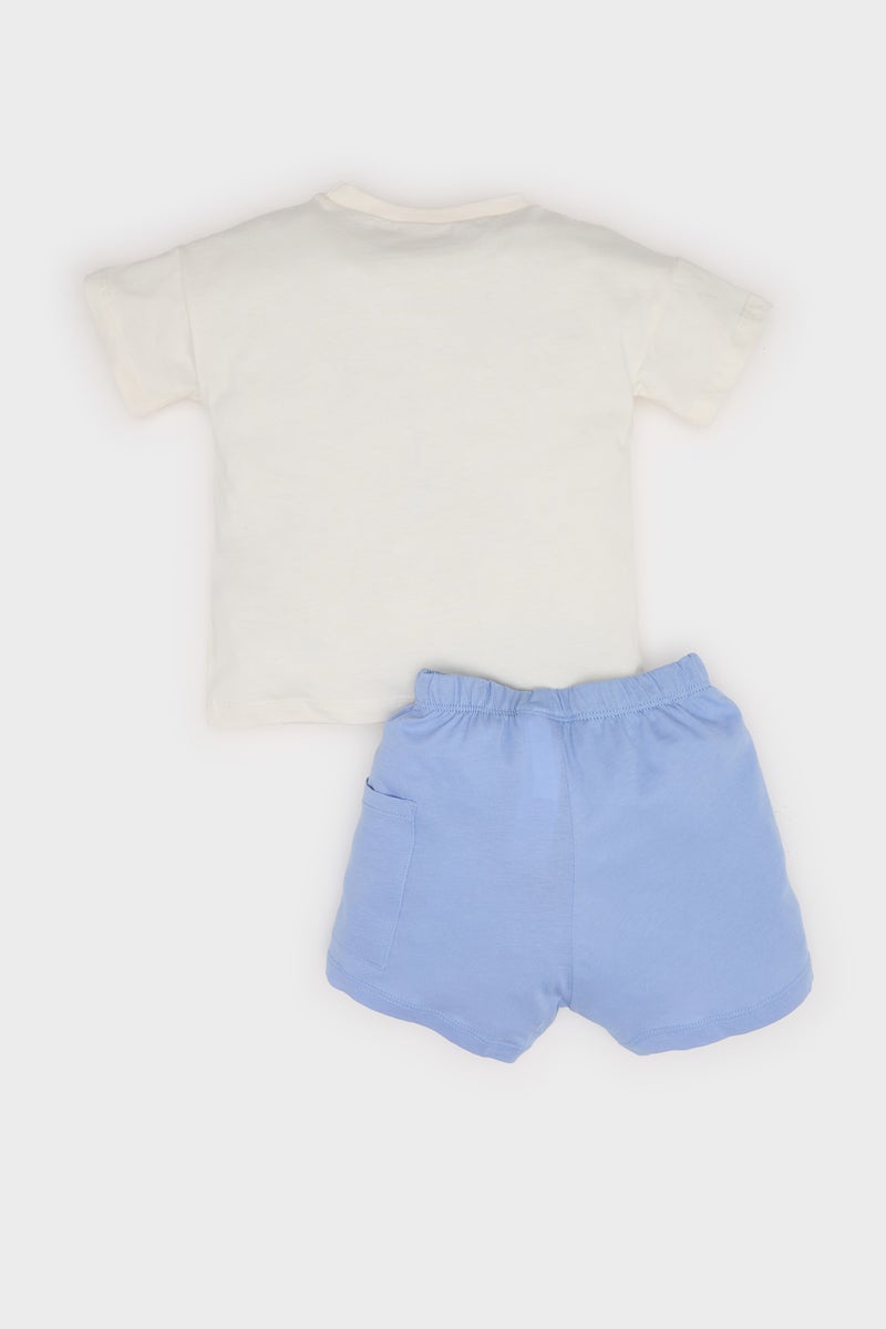 ديفاكتو طقم بيبي اولادي شورت وتيشيرت قصة عادية - قطعتين - Image 5