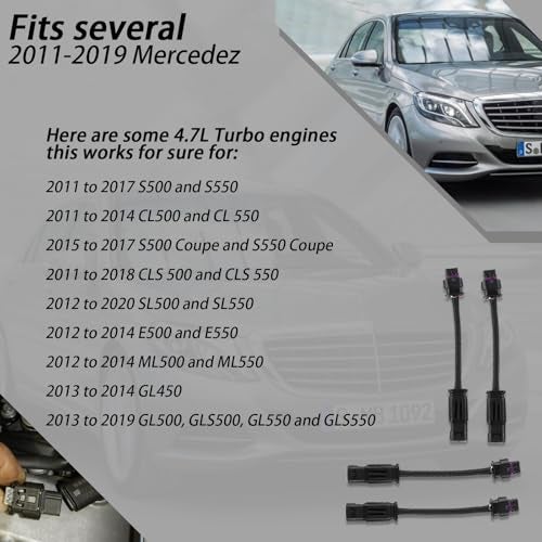 XTPTFABS 4PCS 3 pin Harness Extension Kit/Camshaft Adjuster Magnet Harness Wire Extension Kit Compatible with Mercedes-Benz 4.7L M278 Engine 2011-2020 (4) - Image 3