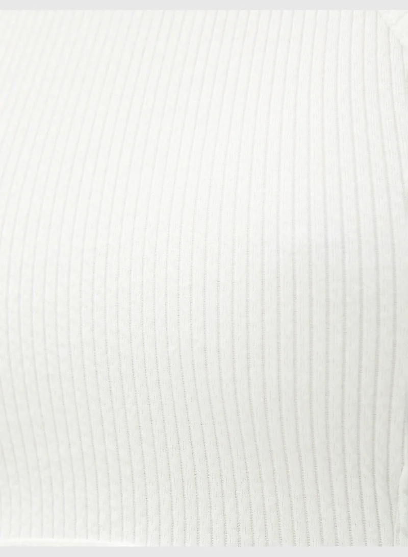 KOTON Midi Cut Out Detail Halter Neck Slit Dress