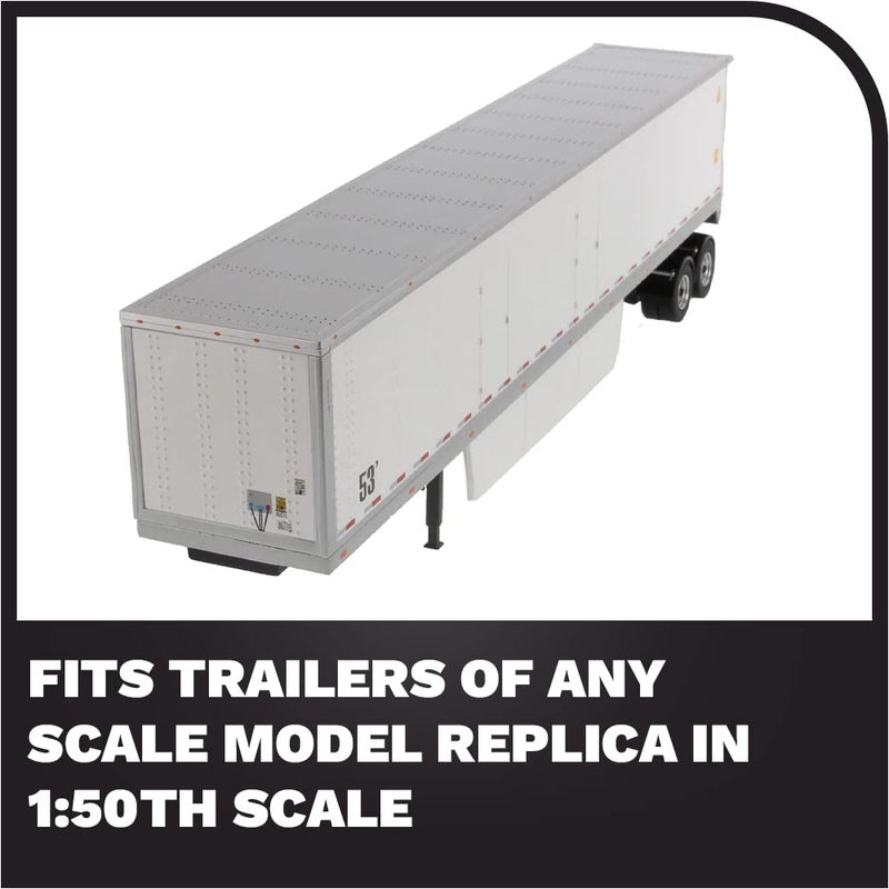 Diecast Masters 53' Dry Cargo Van Trailer White Transport Series 1/50 Diecast Model by Diecast Masters 91021 - Image 3