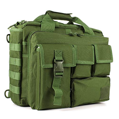 GES Tactical Briefcase, 15.6" Men's Messenger Bag Military Briefcase for Men, ArmyGreen - Image 1