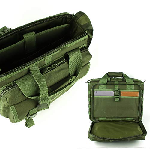 GES Tactical Briefcase, 15.6" Men's Messenger Bag Military Briefcase for Men, ArmyGreen - Image 3