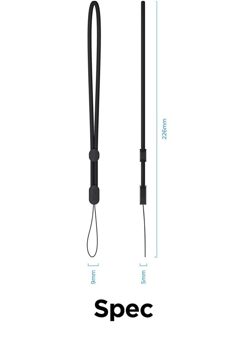 Universal Nylon Strap with Adjustable Button Compatible with AirPods Pro 2 (2nd Generation) - Black