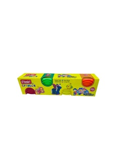 Flair Creative Non-Toxic and Child Safe Modelling Glitter Dough For Creative Artists,120gms x 4 Colors- Red, Green, Yellow, Orange 
