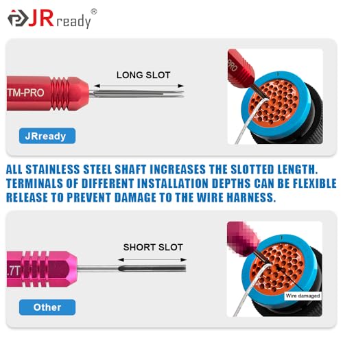JRready ST5291 Deutsch Pin Removal Tool for Deutsch Size 12 16 20 Solid Contacts Wire Gauge 12-22 AWG,Terminal Release Tool Kit for Deutsch DT, DTM, DTP, DTHD, and HD Series Connectors - Image 5