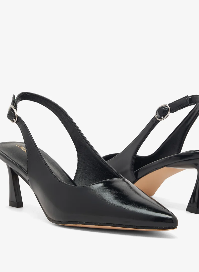 London Rebel BLACK PU Eliza Classic High Heels for Women | Best Price UAE