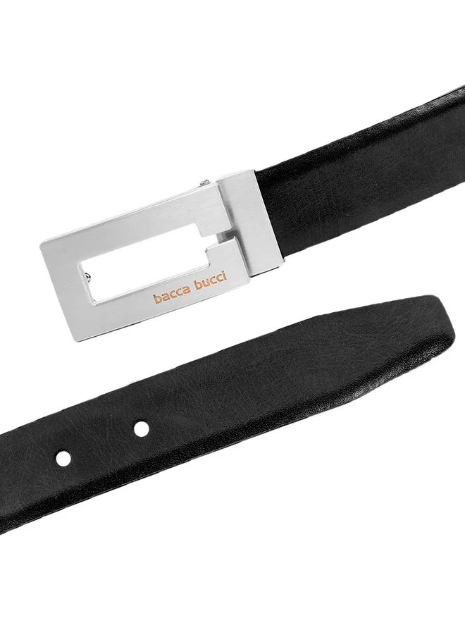 Bacca Bucci  Men's Reversible Black and Brown Leather Belt for Men | Best Price UAE