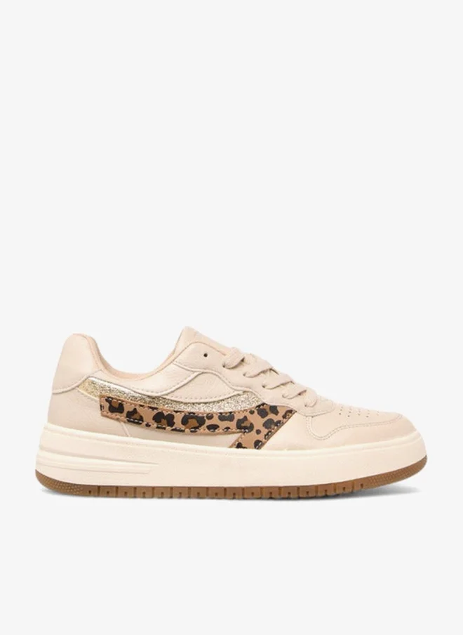 ميسي حذاء رياضي نسائي بطبعة حيوانات مع إغلاق برباط