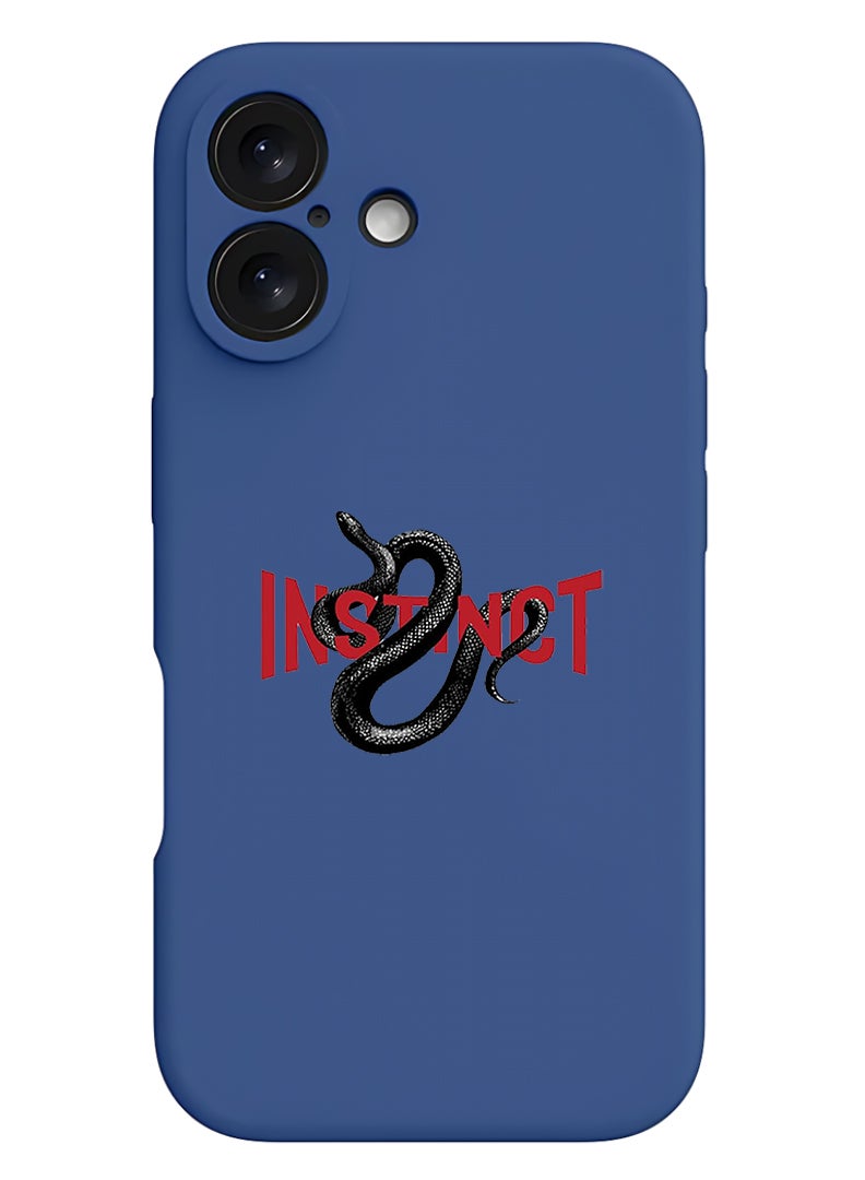 Theodor Protective Slim Fit Case Liquid Silicone Cover with Full Body Protection Anti-Scratch Shockproof Case For Apple iPhone 17 (Blue) Instinct - Image 1