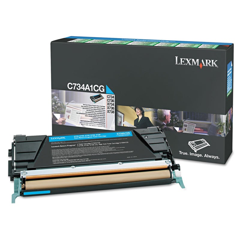Lexmark LEXX748H1CG Toner Cartridge Cyan Laser High Yield 10000 Page